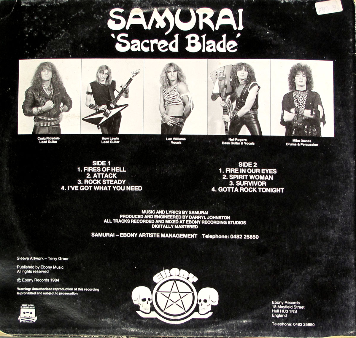 High Resolution Photo samurai sacred blade uk nwobhm 